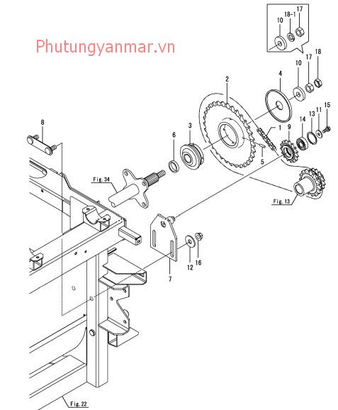 Truyền động lắc lưỡi cắt